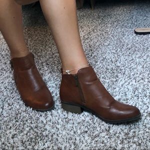 Brown booties